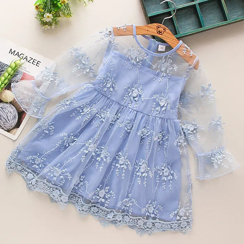 K63901 - Trumpet Sleeve Flower Pattern Mesh Cadiz Boutique, Inc.