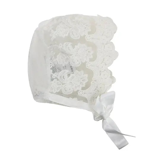 Carriage Boutique - 71016 - Baby Girl Star Lace Christening Gown + Bonnet Cadiz Boutique