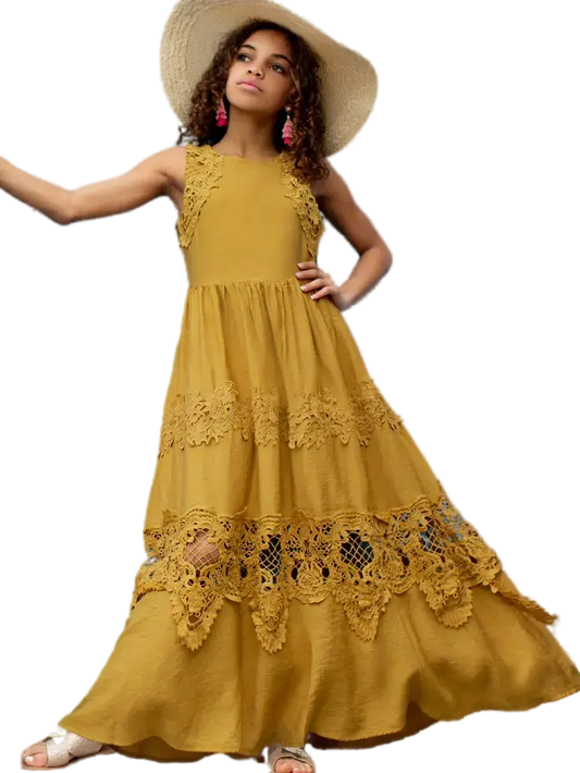 76001A - Joyfolie Londra Dress in Honey Cadiz Boutique, Inc.
