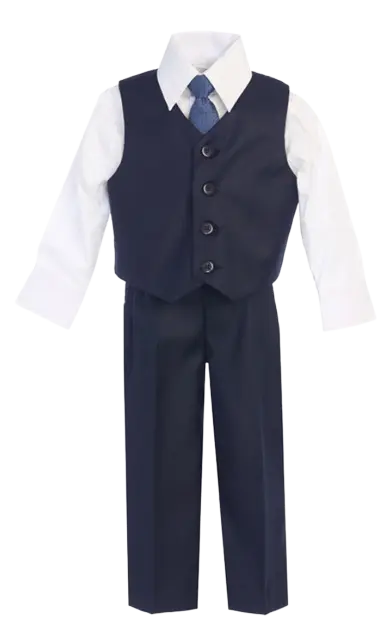 8570BLU - Lito 4-Piece Vest And Pant Set - Blue Cadiz Boutique, Inc.
