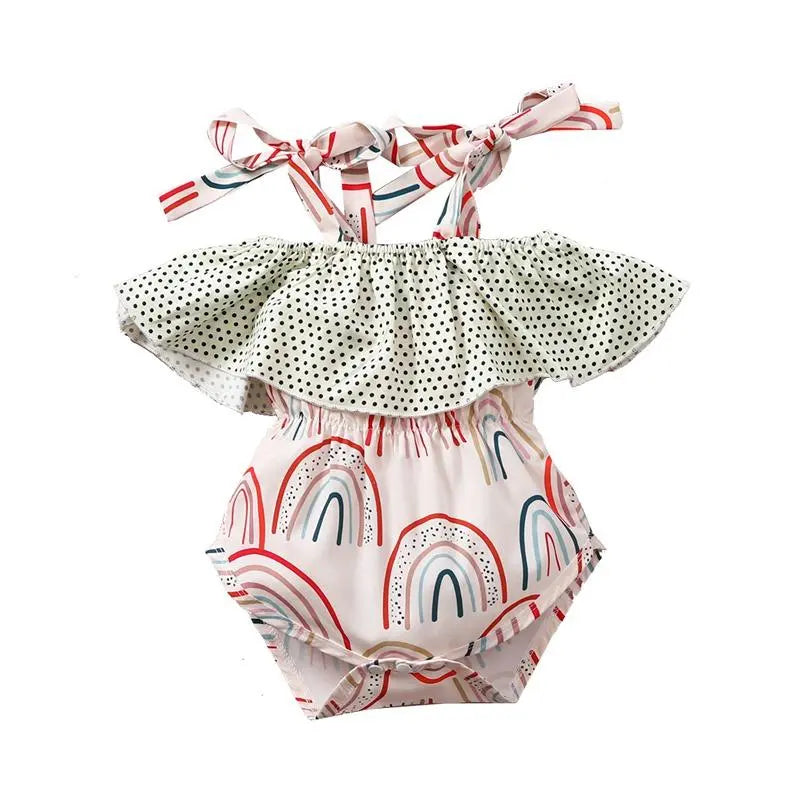 889376 -Baby Girl Rainbow Pattern Cami Bodysuit Cadiz Boutique, Inc.