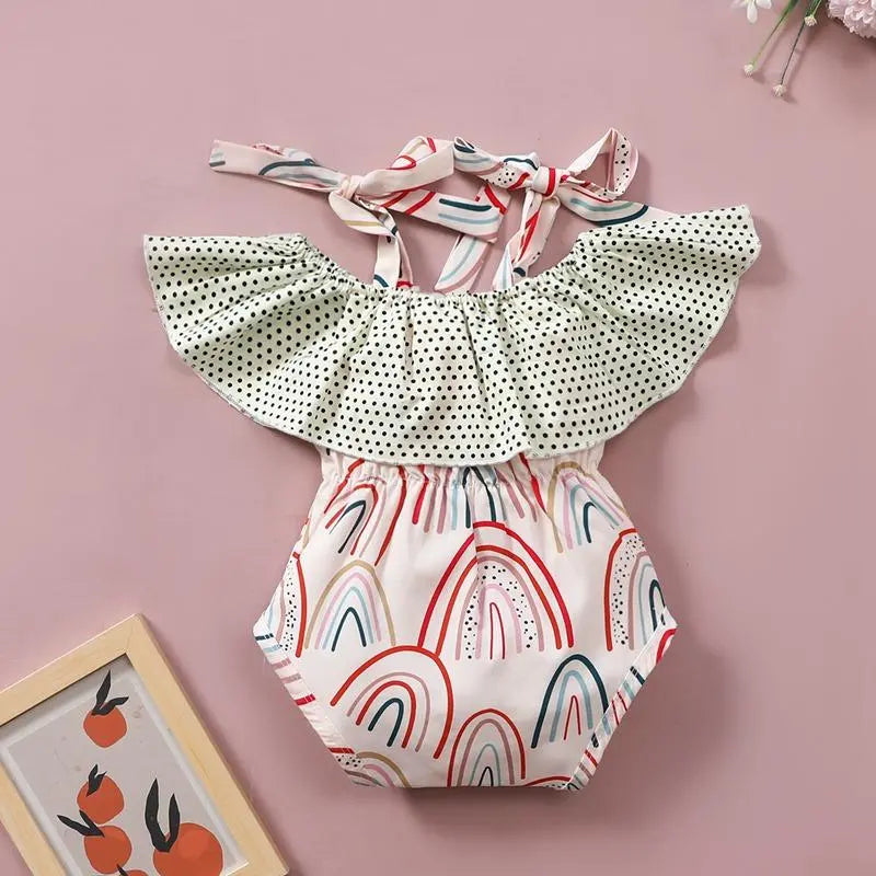 889376 -Baby Girl Rainbow Pattern Cami Bodysuit Cadiz Boutique, Inc.