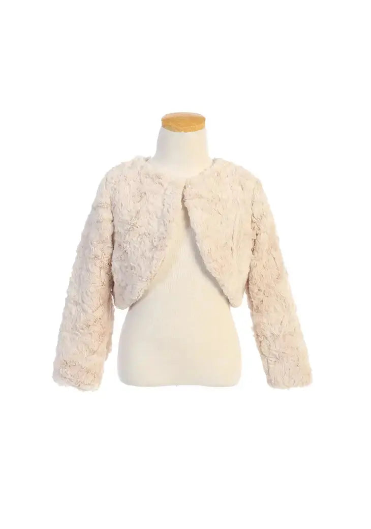 SKC38B - Sweet Kids Soft Marble Fur Jacket Cadiz Boutique, Inc.