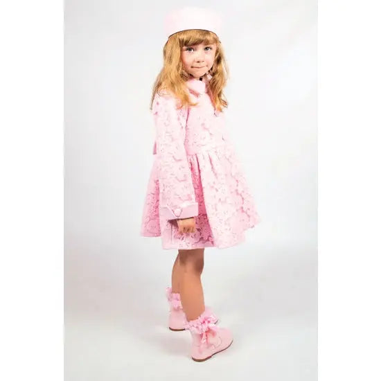 Beau Kids - 9045P - Pink Coat and Hat Cadiz Boutique, Inc.