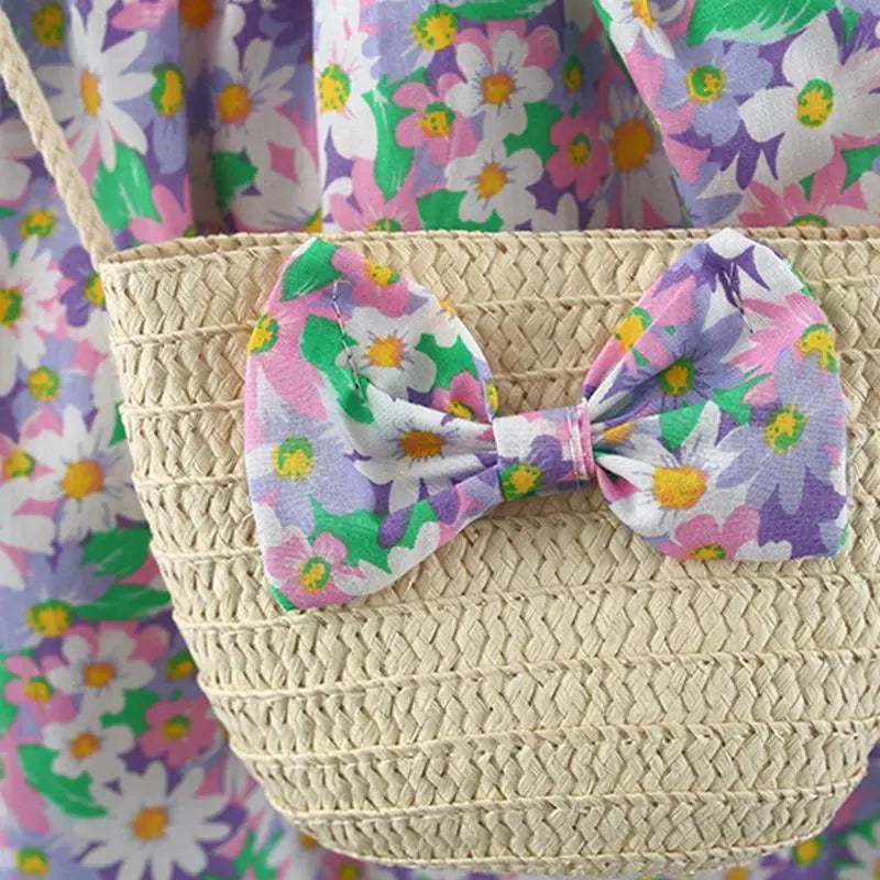 935217 - Toddler Girl Floral Print Dress with Bag Cadiz Boutique, Inc.