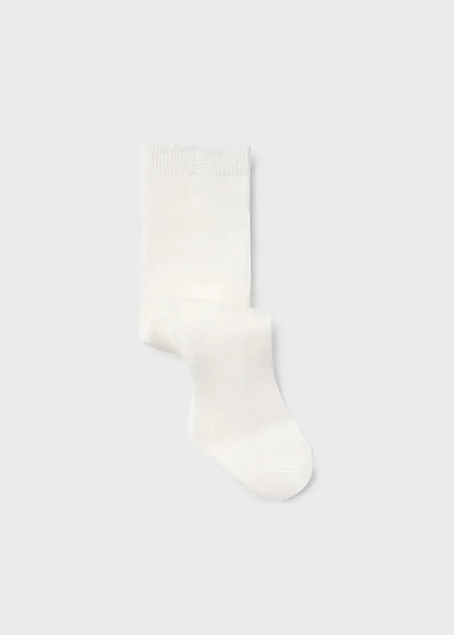 Mayoral 9418B - Solid Tights - White Cadiz Boutique, Inc.