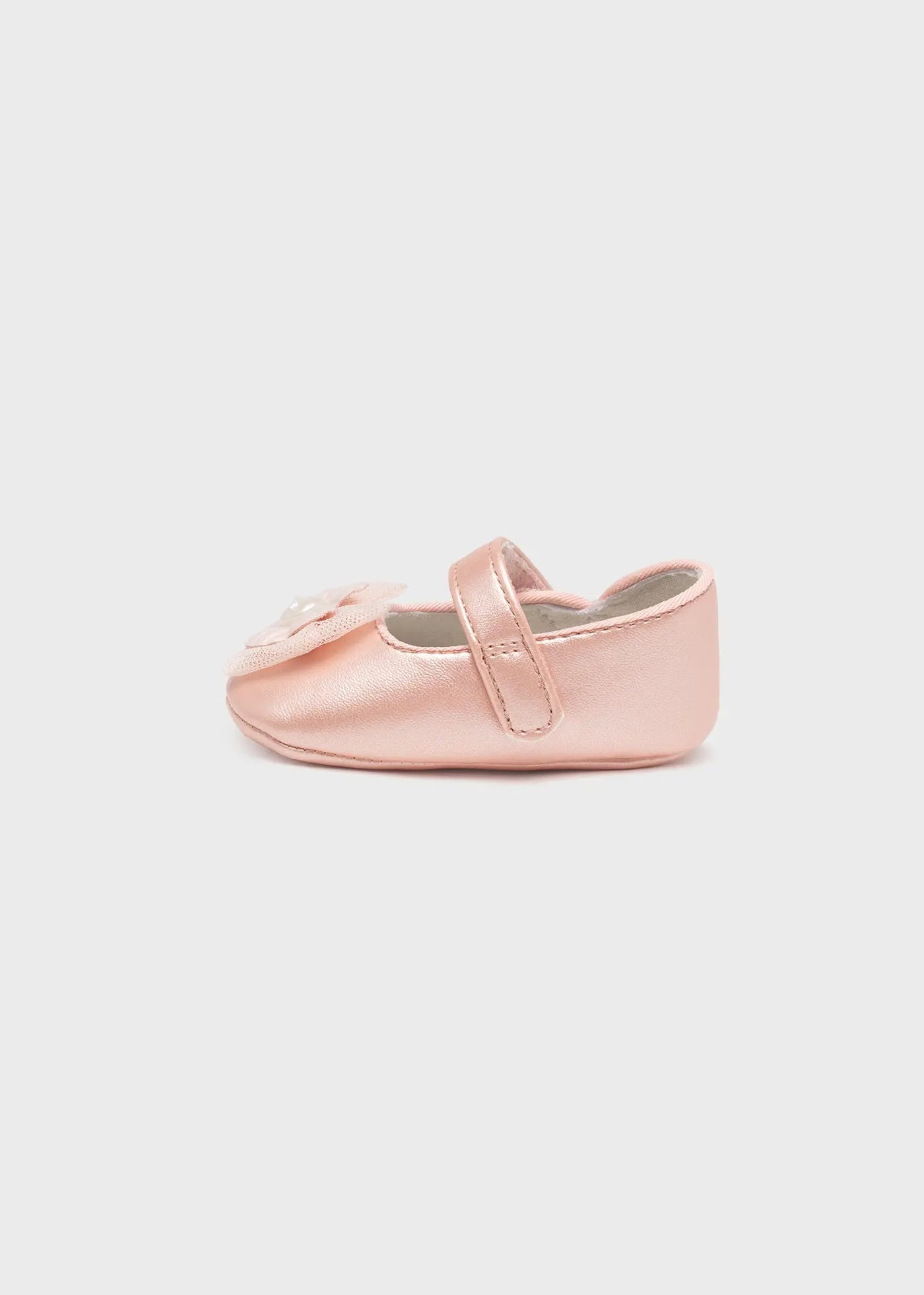 Mayoral 9454R - Mary Jane style Shoes with flower - Pink Cadiz Boutique, Inc.