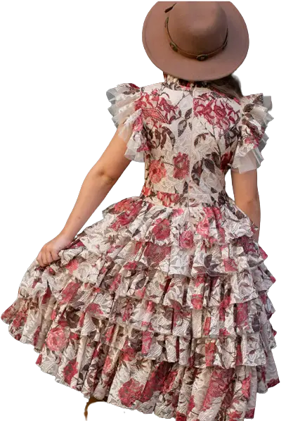 JYANK - Joyfolie Anouk Petticoat Dress in Ivory Floral - Girls Cadiz Boutique, Inc.