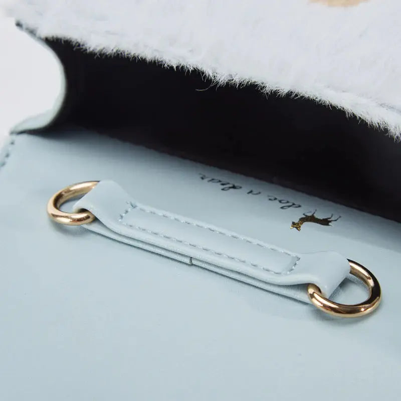 B1212B - Rhinestone Bow Furry Purse - Blue Cadiz Boutique, Inc.