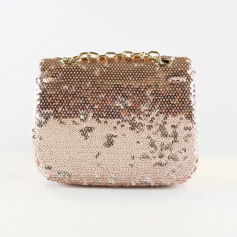 B1301 - Doe A Deer Floral Appliques Sequin Purse Cadiz Boutique, Inc.
