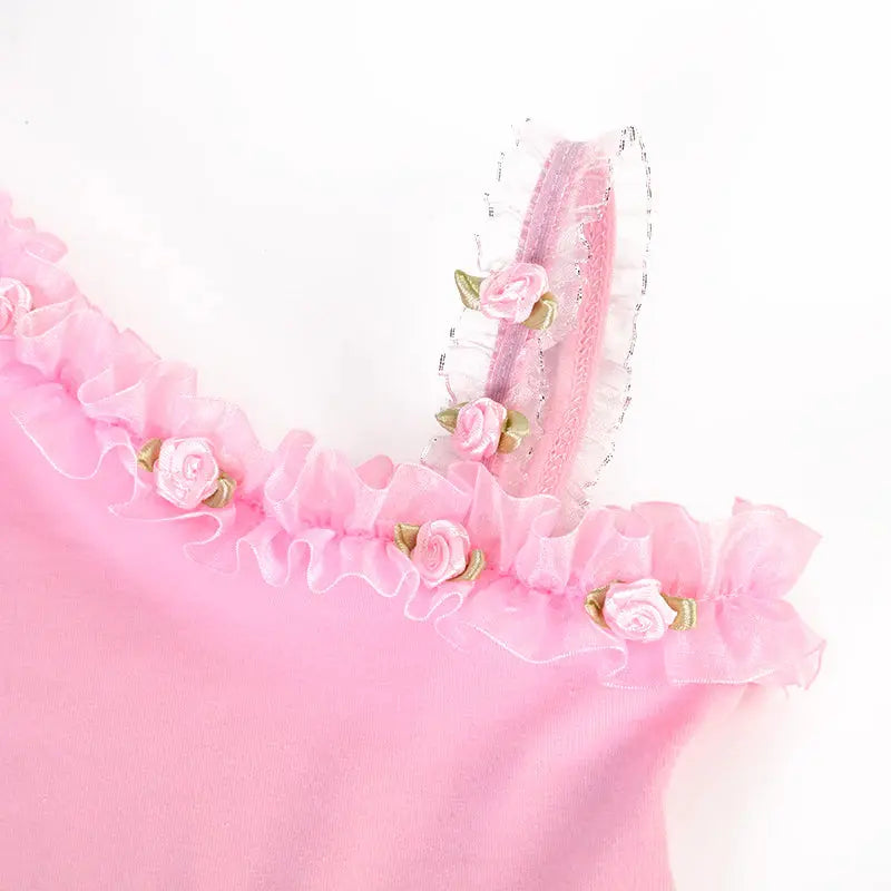 BD043P - Pink Asymmetrical Ballet Dress Cadiz Boutique, Inc.