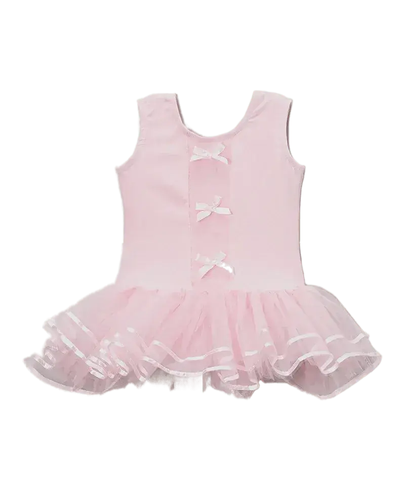 BD060P - Pink Bows Front Frills Ballet Dress Cadiz Boutique, Inc.