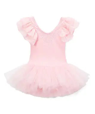 BD313P - Pink Chiffon Cap-Sleeve Ballet Dress Cadiz Boutique, Inc.