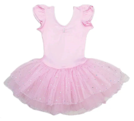 BD339P - Pink Rhinestone & Silver Trim Ballet Dress Cadiz Boutique, Inc.