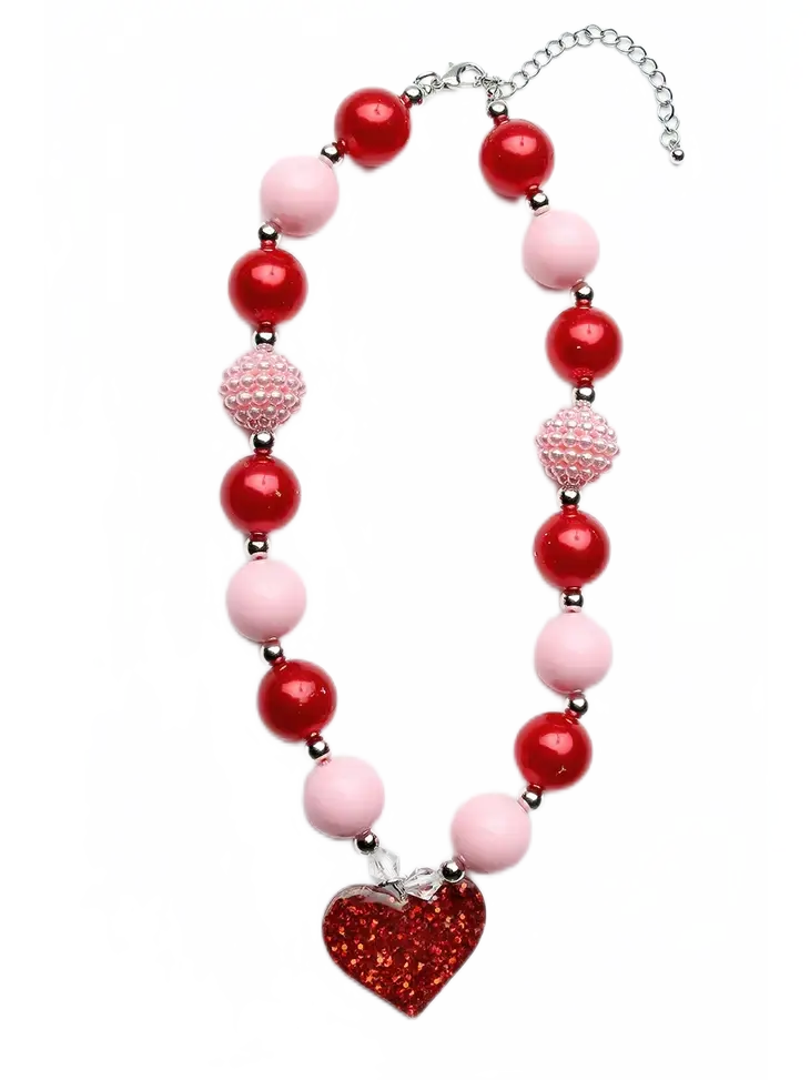 CHE - Sparkle Sisters Chunky Heart Necklace Cadiz Boutique, Inc.