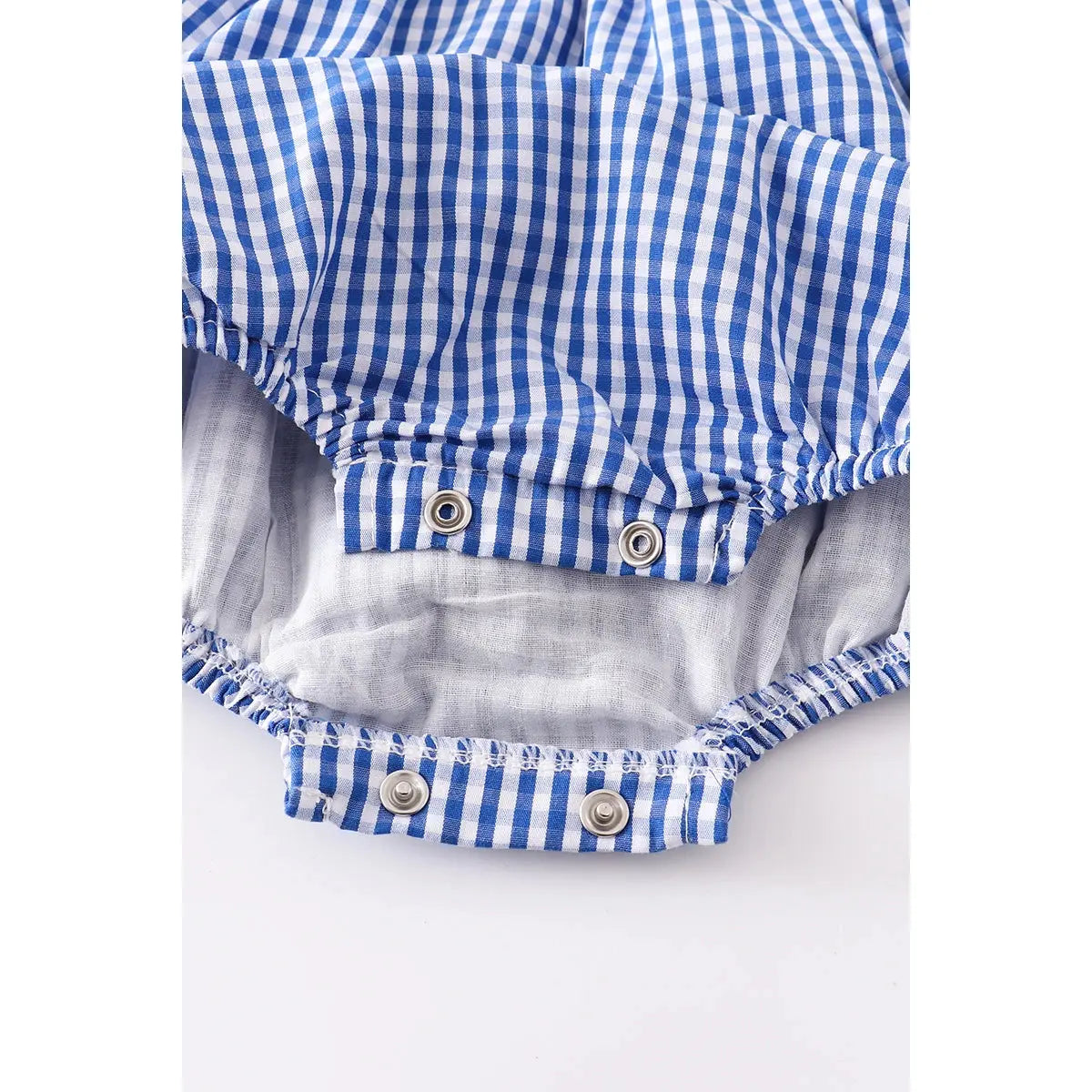 HDGST - Blue Gingham Star Embroidery Girl Bubble Cadiz Boutique, Inc.