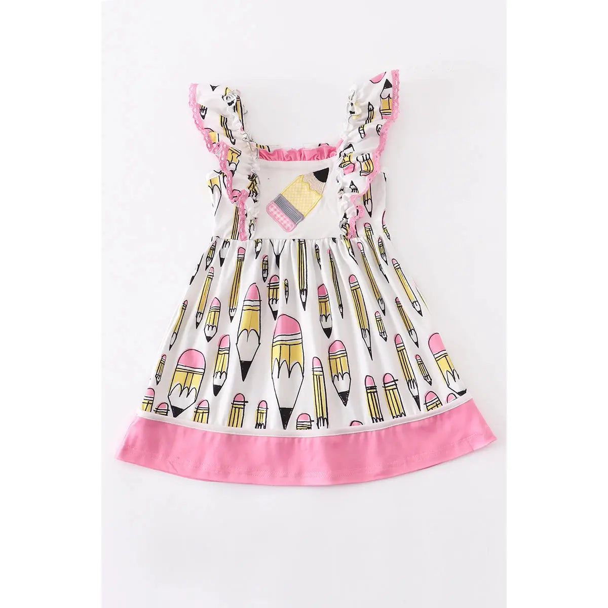 HDPEN - Back To School Pencil Ruffle Dress Cadiz Boutique, Inc.