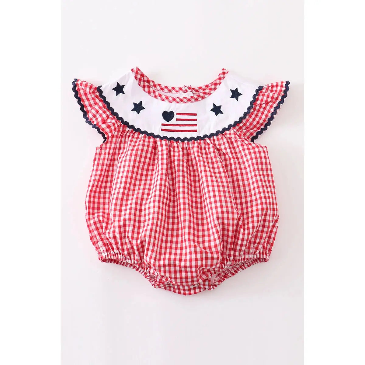 HDPF - Patriotic Flag Embroidery Girl Bubble Cadiz Boutique, Inc.