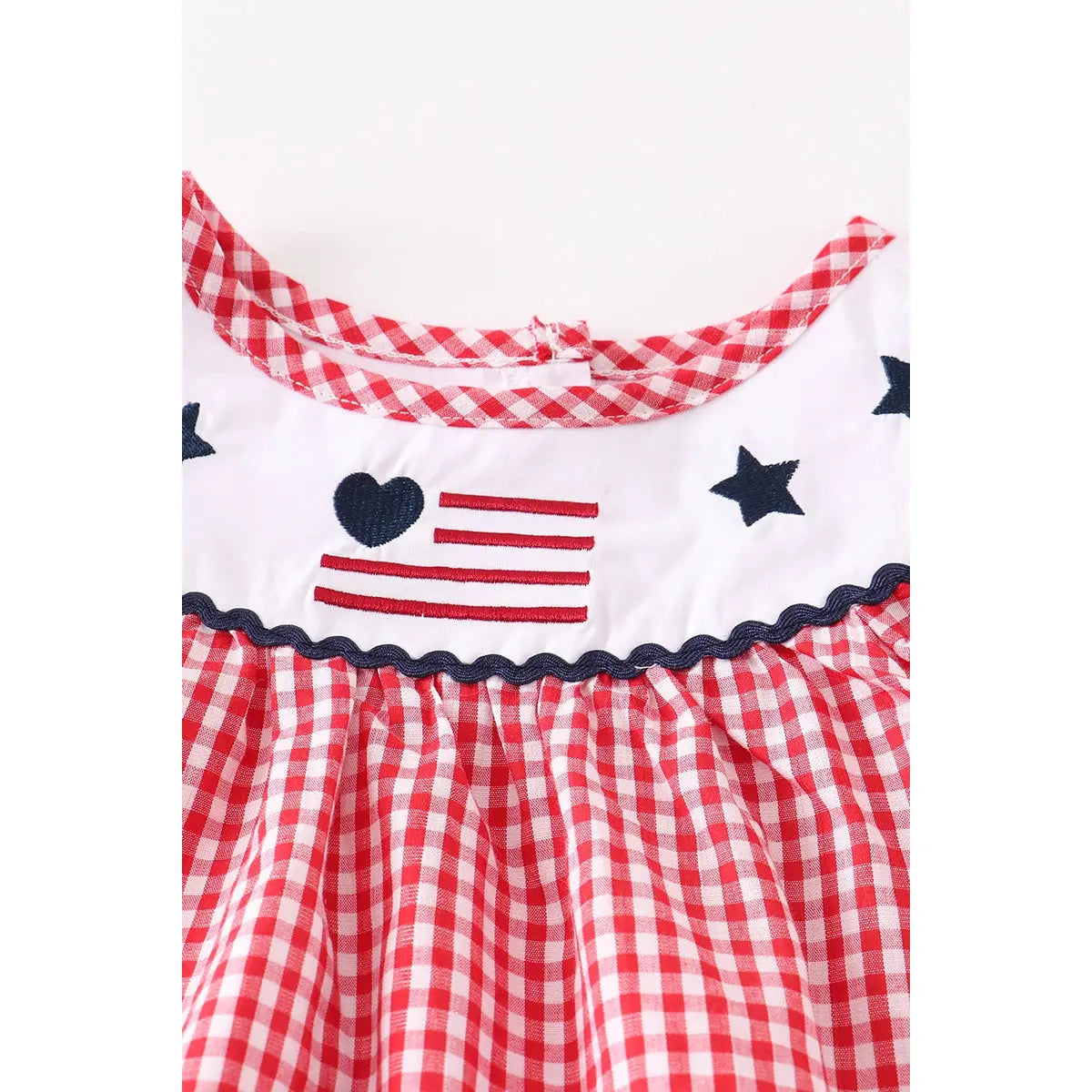 HDPF - Patriotic Flag Embroidery Girl Bubble Cadiz Boutique, Inc.