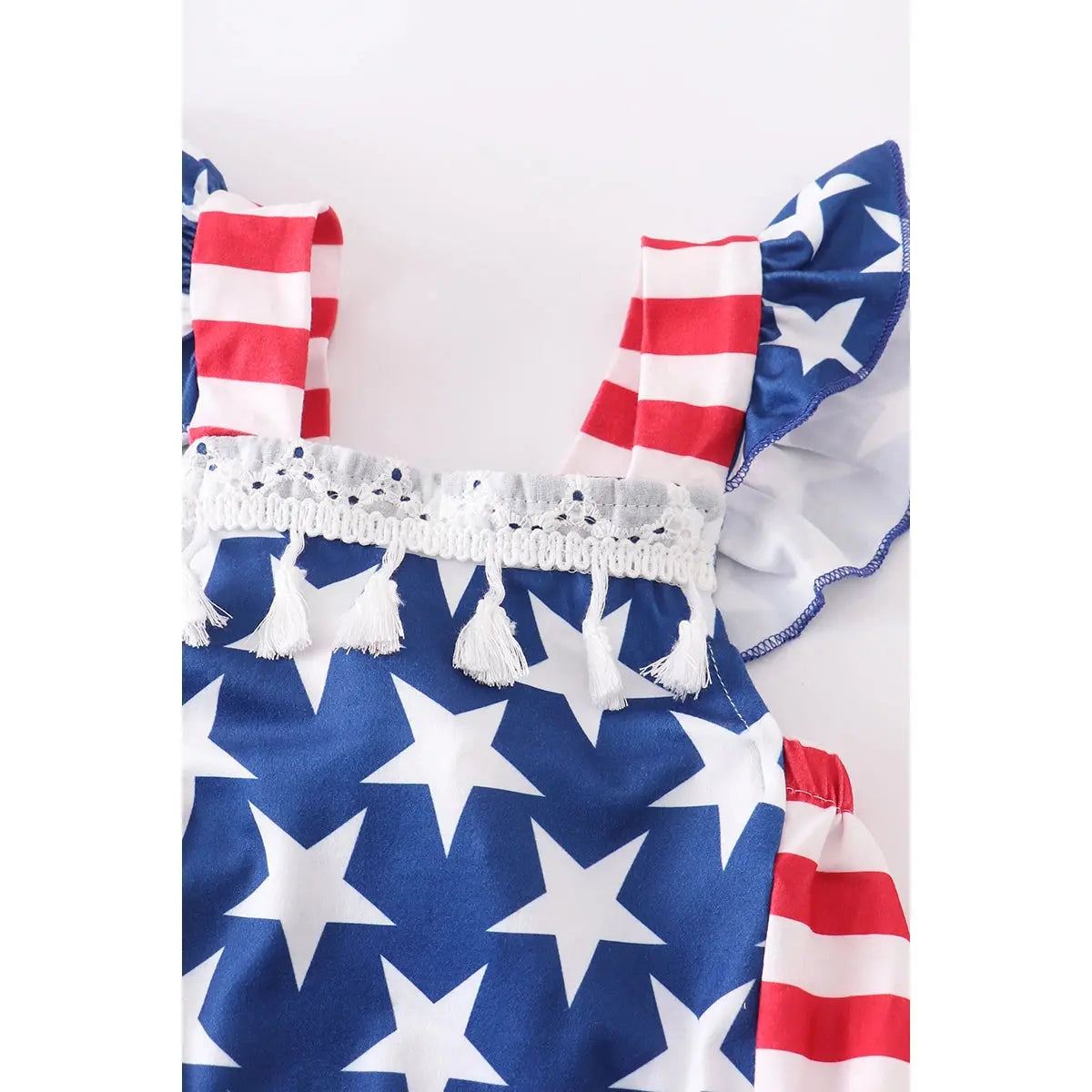 HDSS - Star & Stripe Ruffle Baby Romper Cadiz Boutique, Inc.