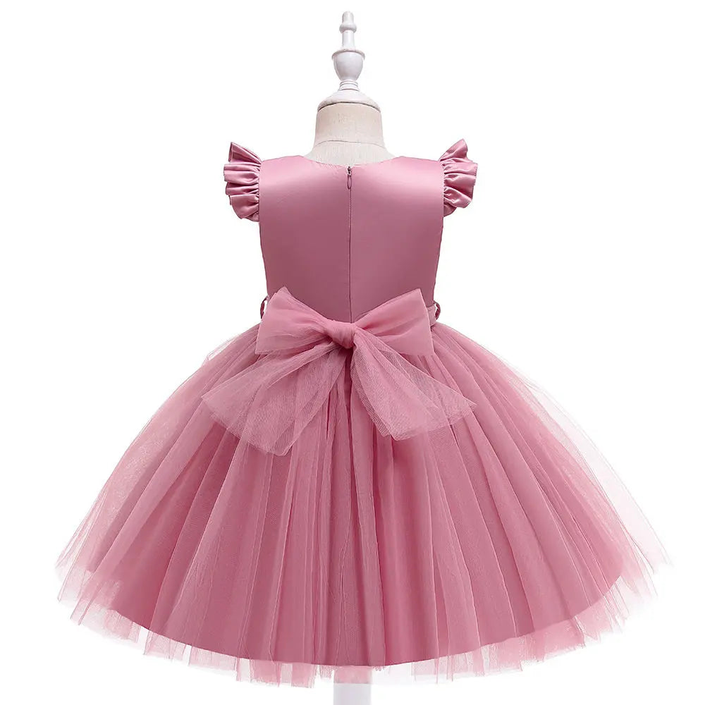 K61396 - Mesh Flutter-Sleeve Party Dress Cadiz Boutique, Inc.