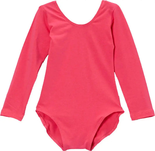 LT008HP - Hot Pink Long Sleeve Leotard Cadiz Boutique, Inc.