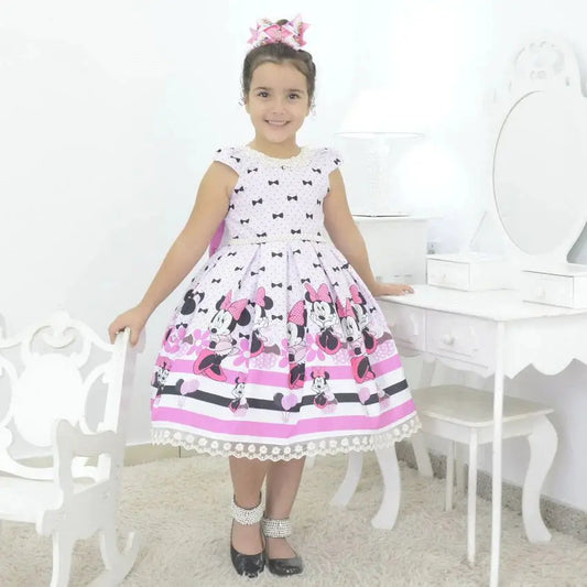 MMMMP-Girl's Luxury Dress Pink Minnie Mouse, Birthday Party Cadiz Boutique, Inc.