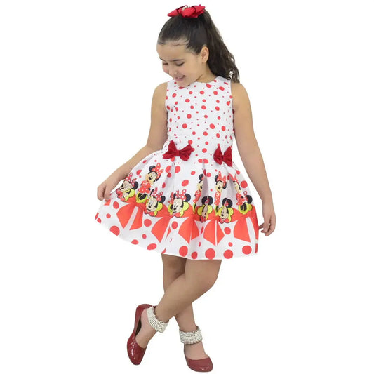 MM40015 -Girl's Dress Minnie Red, Birthday Party Cadiz Boutique, Inc.