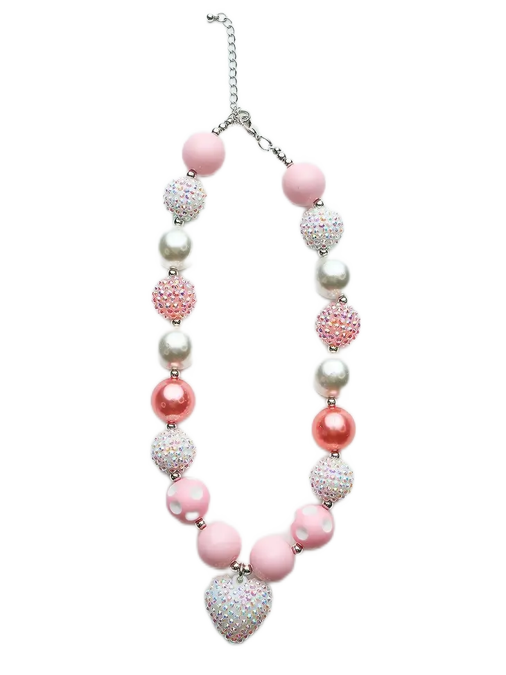 PHN - Sparkle Sisters Chunky Pearl Heart Necklace Cadiz Boutique, Inc.