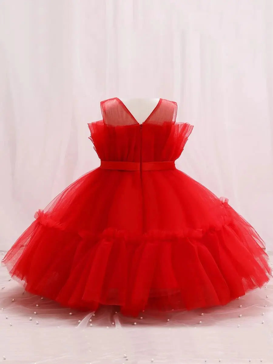 S97997R - Front Ruffle Red Cadiz Boutique, Inc.