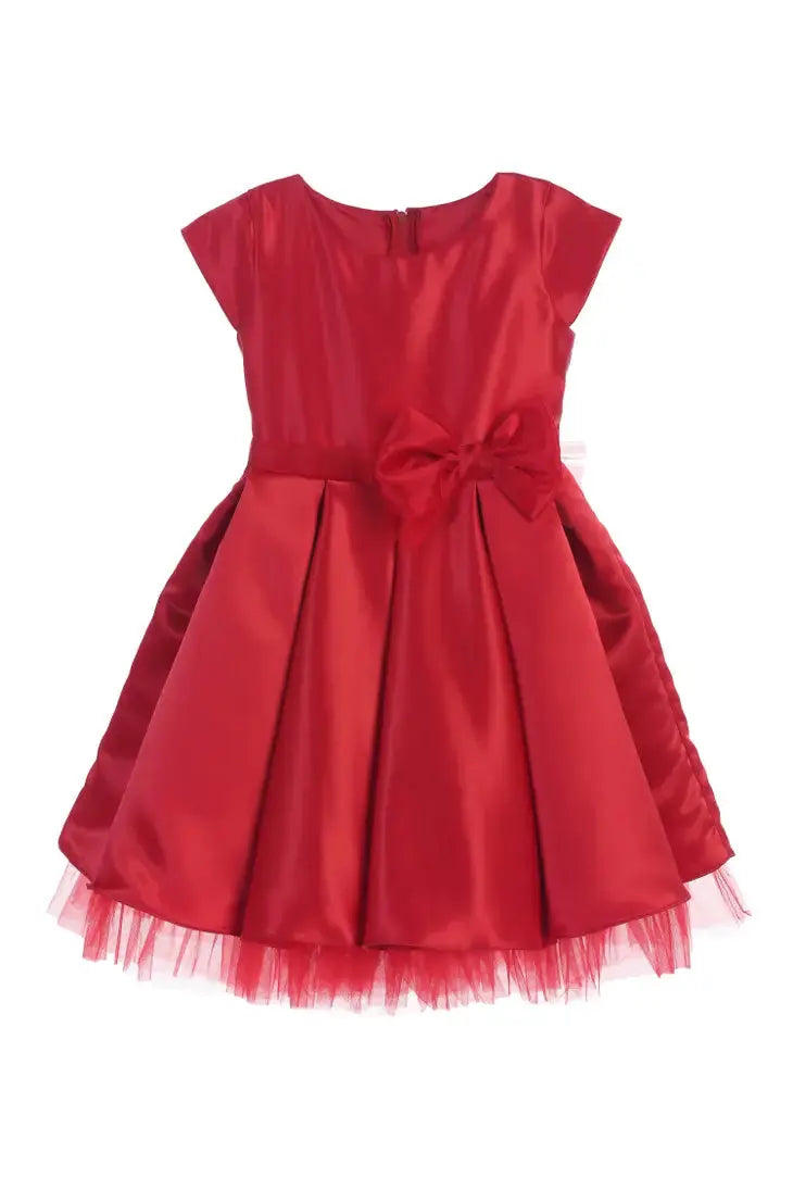 SK711B - FULL PLEATED SATIN WITH OVERSIZED BOW Cadiz Boutique, Inc.