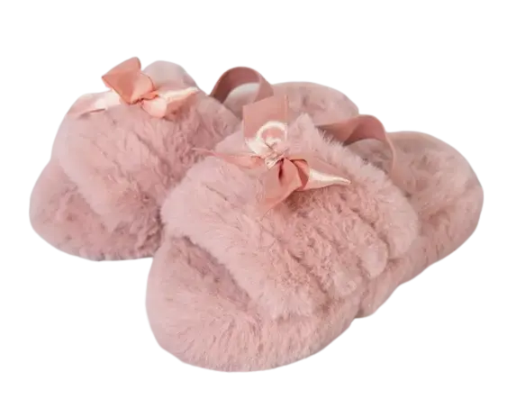 BKBOW - Beau Kids Slippers - Dusty Rose Cadiz Boutique, Inc.