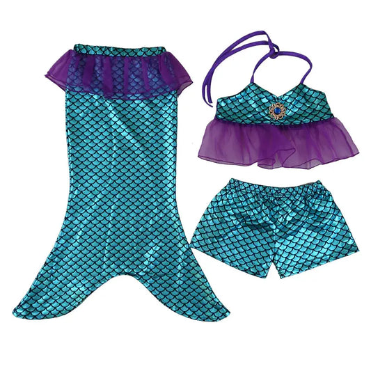 YE0006BL - Blue Mermaid 3-Pieces Swimming Suit Cadiz Boutique, Inc.