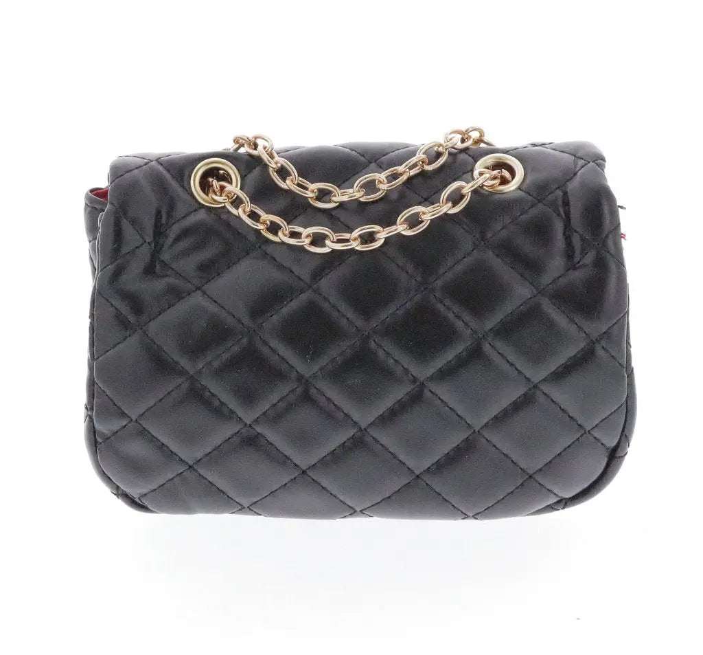Diamond Quilted Crossbody Purse with Twist Closure - Black Cadiz Boutique, Inc.