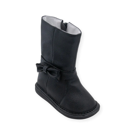 Wee Squeak - AB2060BK - BOW BOOT BLACK Cadiz Boutique