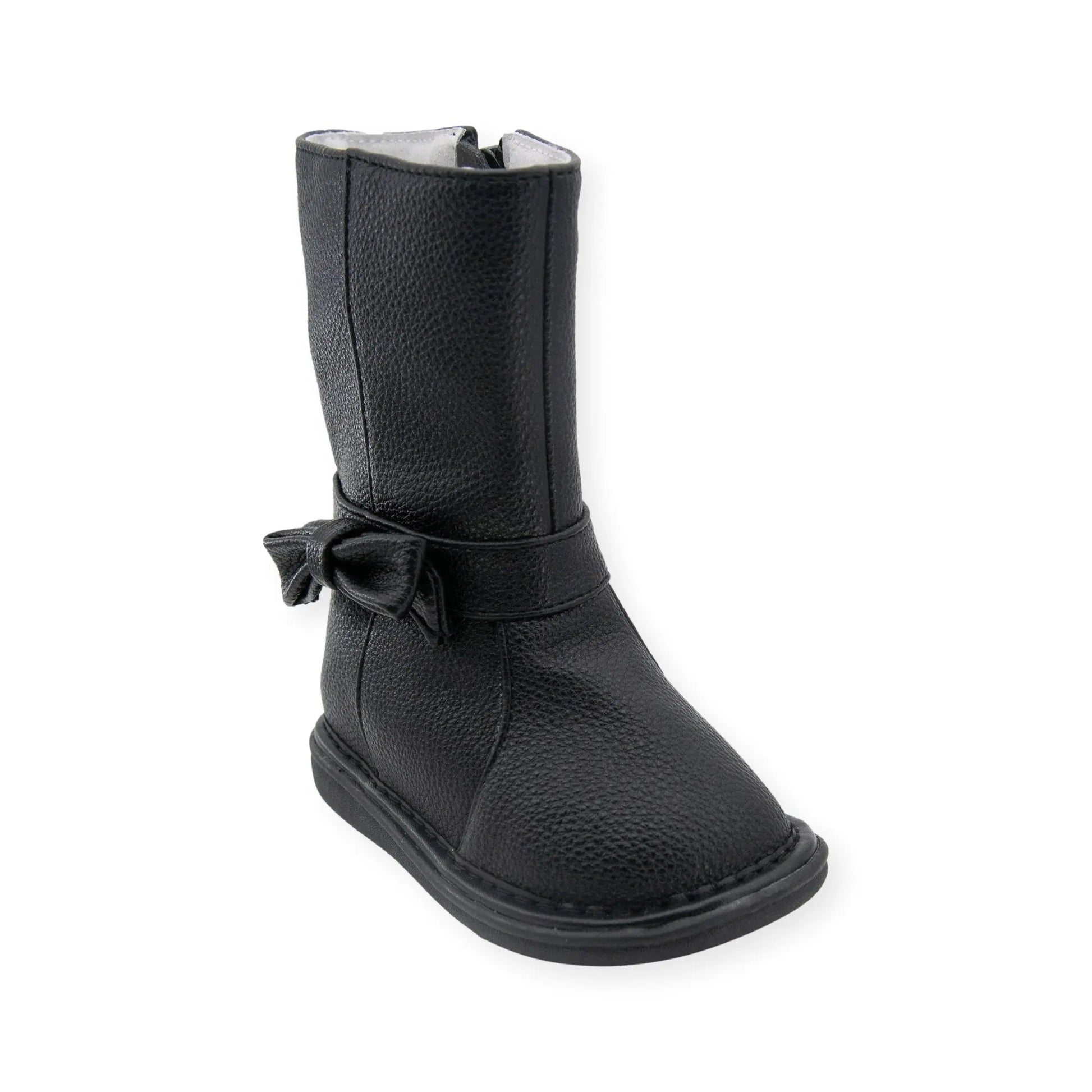 Wee Squeak - AB2060BK - BOW BOOT BLACK Cadiz Boutique
