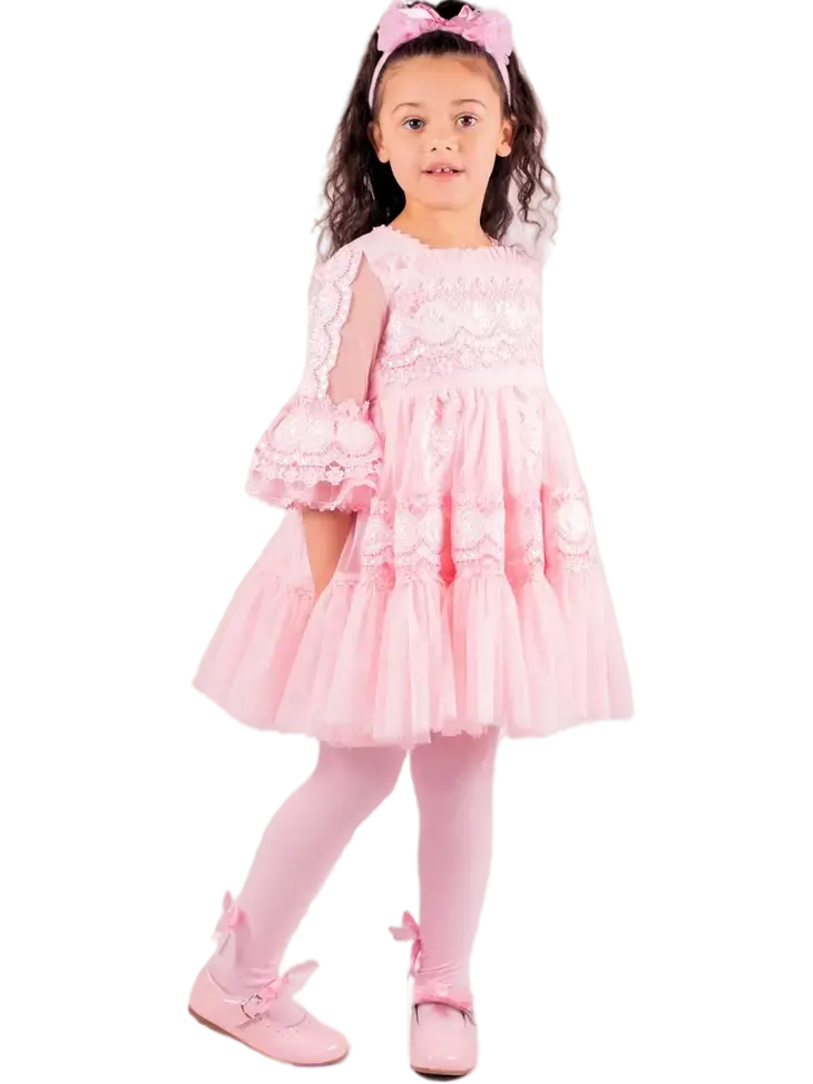 799154 - Beau Kids Pink Lace Dress Cadiz Boutique, Inc.