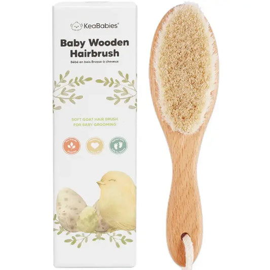 KB031-002 - KeaBabies Baby Hair Brush (Walnut) Cadiz Boutique, Inc.