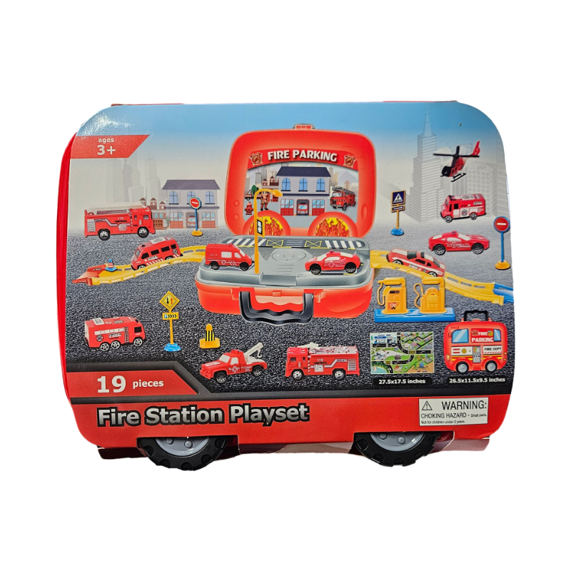 02025 - Fire Station Playset 19 Pieces