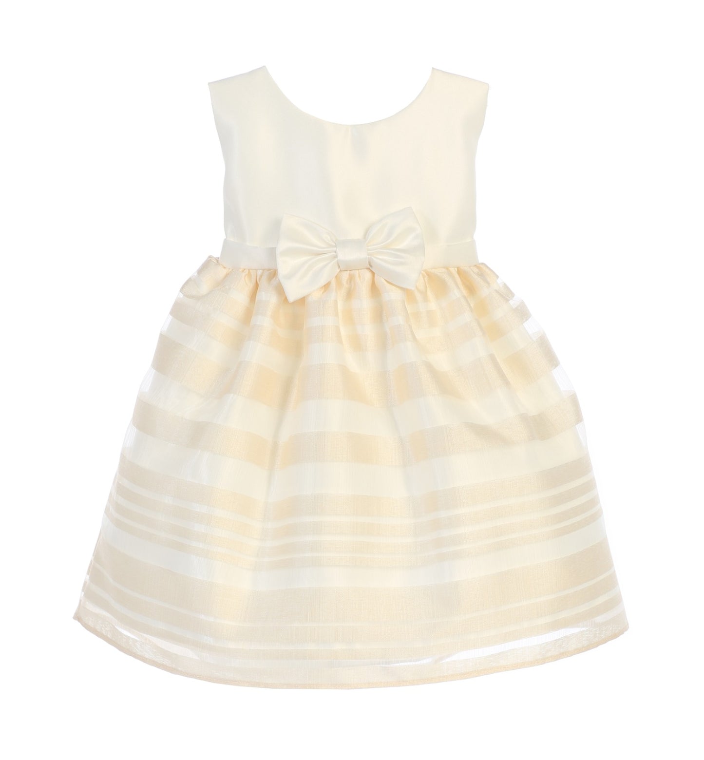 SKB677 - Satin & Striped Organza Skirt