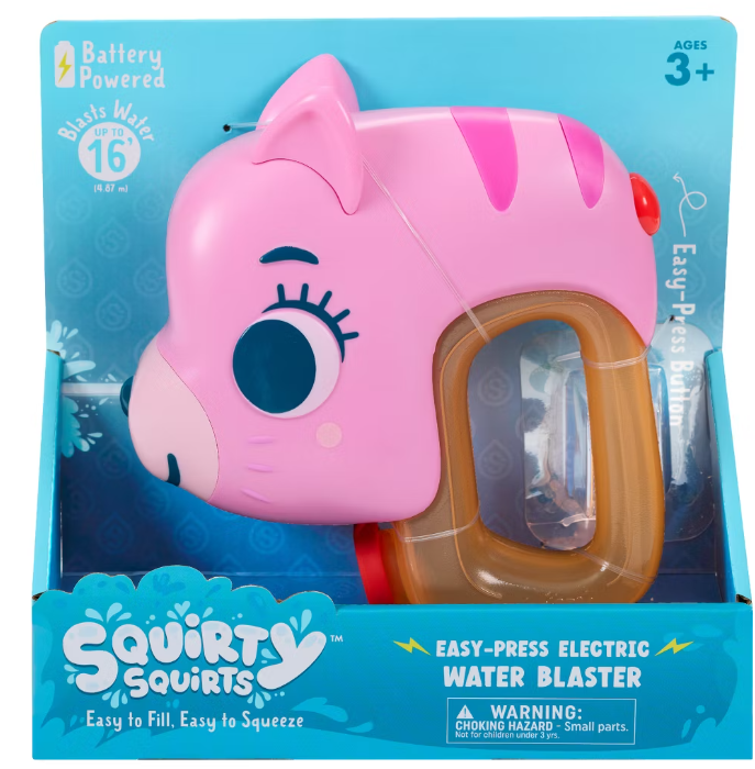 12-0177 -  Chuckle & Roar Squirty Squirts Electric Water Blaster - Cat
