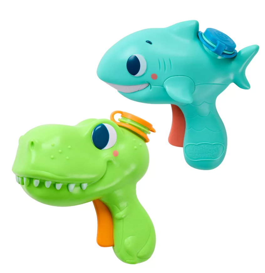 121925 - Chuckle & Roar Squirty Squirts Dino & Shark Water Blasters - 2pk2