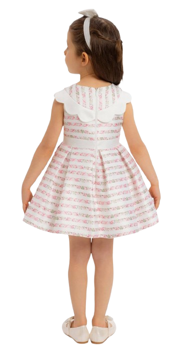 12675 - Pink Scallop-Neck Girl Child Dress