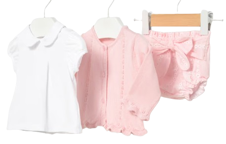 1287 - Newborn Girl 3-Piece Set (Mayoral)