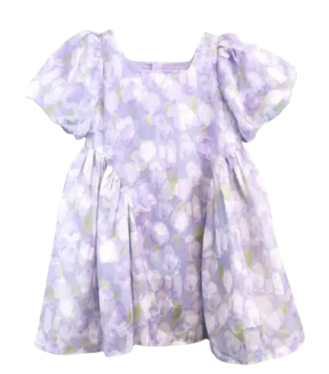 15088 - Doe A Deer Purple English Floral Dress Cadiz Boutique, Inc.