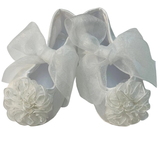 161 - Ribbon Flower Booties