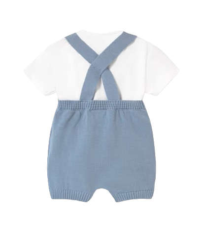 1610 - Newborn Boy Dungaree and T-shirt Set (Mayoral)B