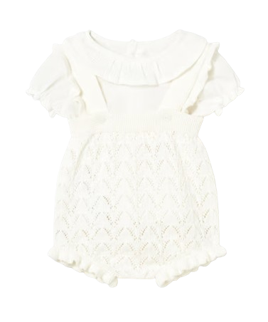 1637 - Knit Dungaree and Blouse Set (Mayoral)
