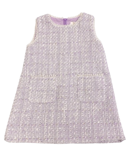 17031 - Pearl Trim Tweed Dress