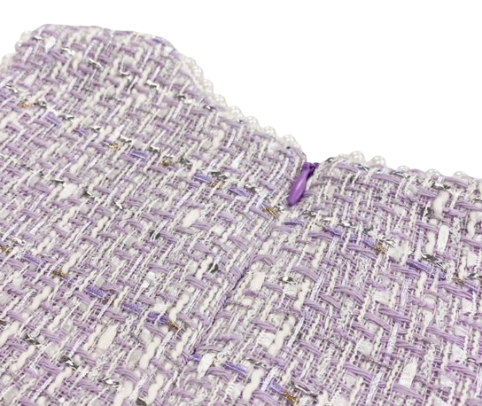 17031 - Pearl Trim Tweed Dress